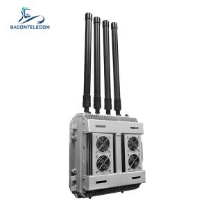 China Outdoor Drone Signal Jammer Waterproof 240w Powerful 2000m Long Distance factory