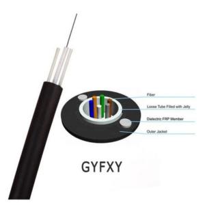 China Outdoor GYFXY Optical Fiber Cable 12 core G652D for Long Distance Communication factory