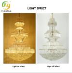 JYLIGHTING European-style Living Room Crystal Chandelier Clear Duplex Floor