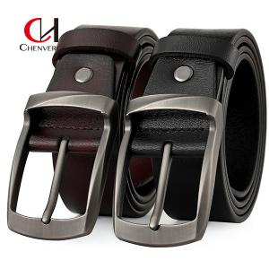 China Smooth Strap Standard Size Genuine Leather Belt 95cm Length For Business Meeting factory