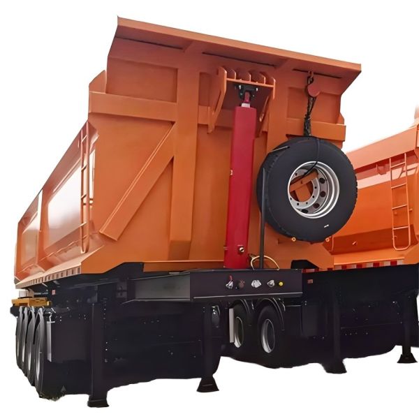 Orange red or blue 3 axle with Leaf Spring Landing Gear King Pin tool box modern