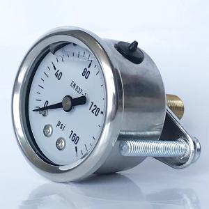 China 1.5 Inches 160 psi Glycerine Filling Manometer 1/8&quot; NPT Bracket Mount Liquid Filled Pressure Gauge factory