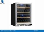Double Zone Compressor Wine Cooler SF-54D1 Seamless Stainless Steel Door Frame
