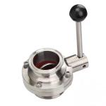 Food Grade Quick Installation Butterfly Valve DIN 3A SMS Stainless Steel 304 316