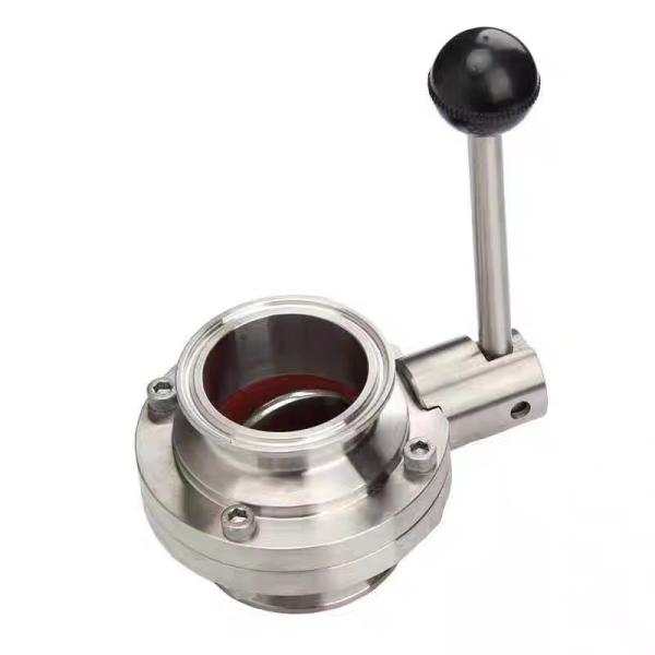 Food Grade Quick Installation Butterfly Valve DIN 3A SMS Stainless Steel 304 316