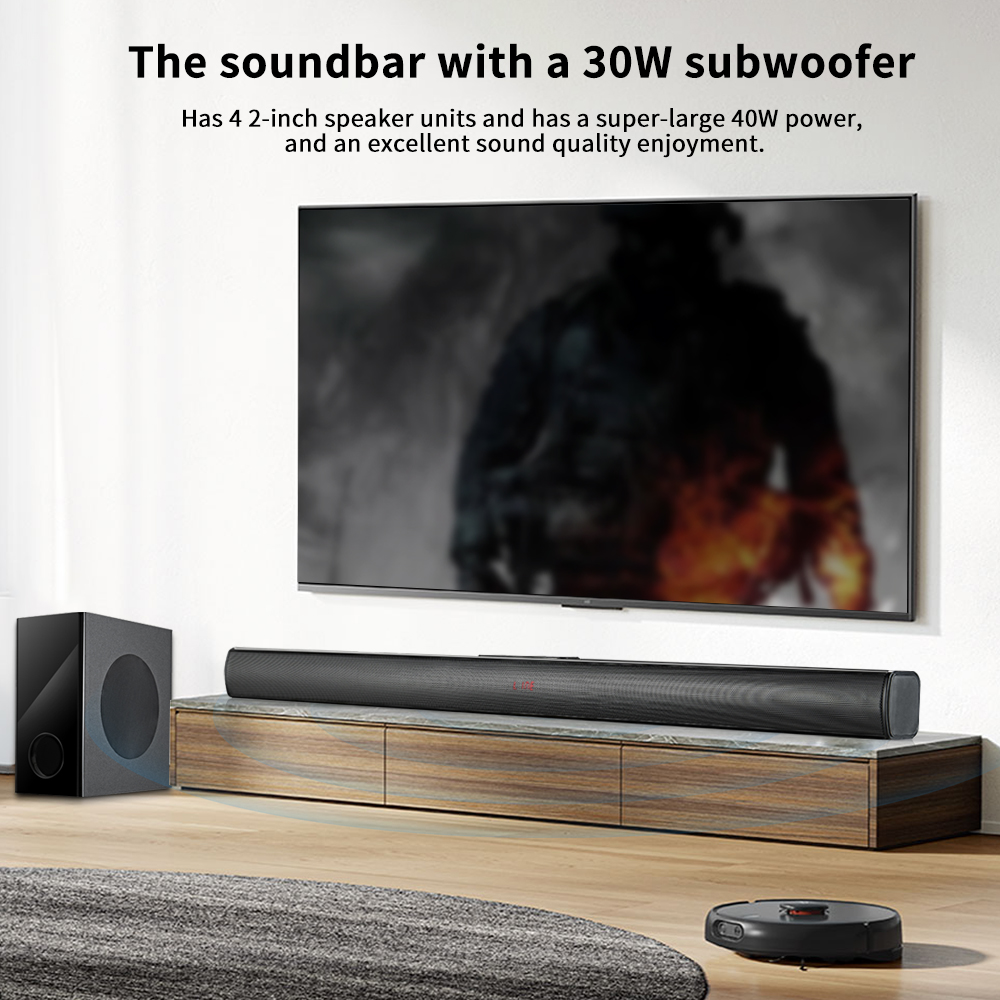 Optical Input Dynamic 2.1CH TV Speaker System With Subwoofer Perfect For Home Theater