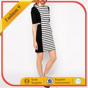 China Dress in Stripe with Cut Outs factory