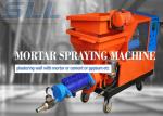 7.5KW Wet Ready Mixed Wall Cement Mortar Spraying Machine 30L / Min Orange Color