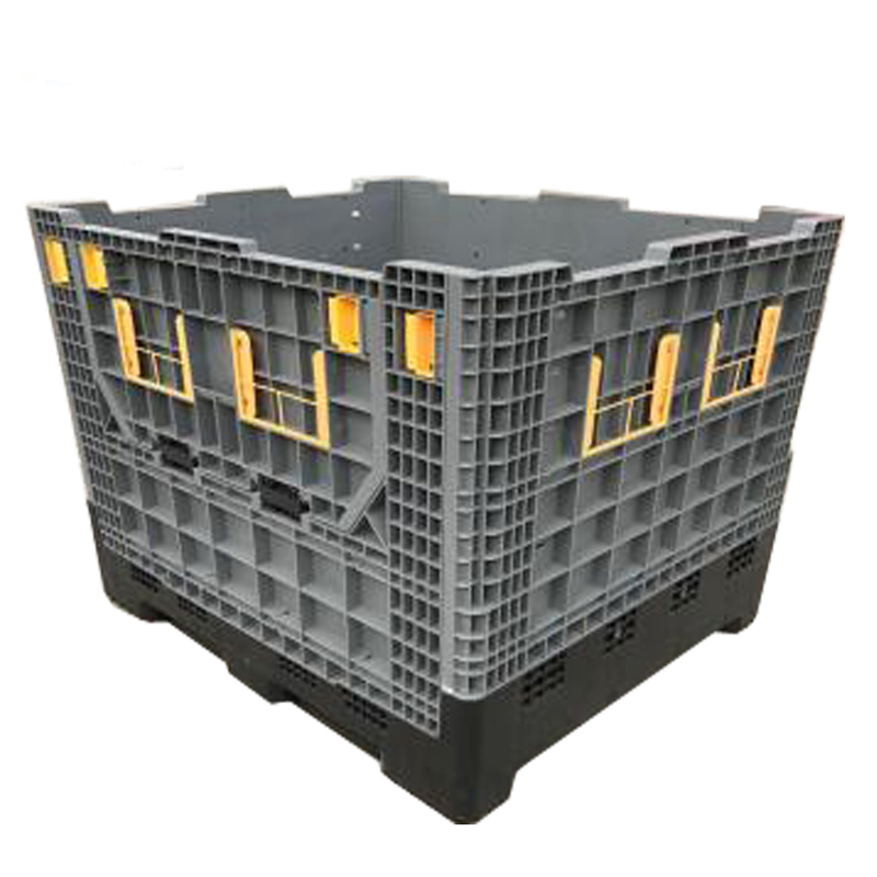 Shipping foldable plastic collapsible 1000x1000x1000 industri plastic pallet bin bulk pallet containers