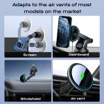 15w Wireless Charger Metal Magnetic Car Phone Holder With Innovative Running