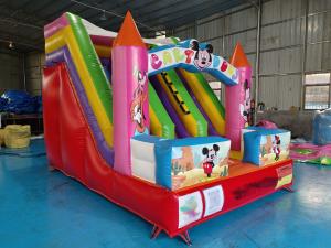 China Commercial Digital Printing Inflatable Dry Slide Mickey Mouse Cartoon Inflatable Castle For Outdoor For Kids factory