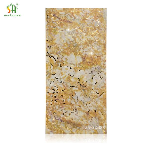 Premium 5D Marble Acrylic Wall Panels For Commercial Spaces / Residential