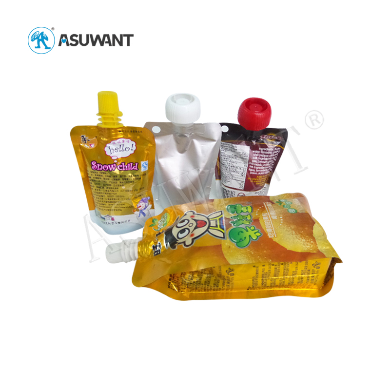 Aluminum Stand Up Liquid Spout Bags Moisture Proof Matte / Glossy Surface Effect