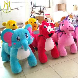 China Hansel amusement park walking electronic stuffed ride on animals factory