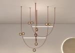Nordic Home Restaurant Leather Lighting Modern Clearly Glass Shade large