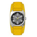 Men's Square Quartz Wrist Watch With Leather Strap , High End Quartz Watches