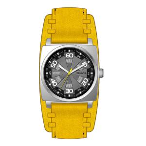 China Men's Square Quartz Wrist Watch With Leather Strap , High End Quartz Watches factory