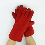 14 inches leather welding work gloves with reinforced full palm