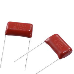 China 630V Metalized 100nF Polyester Capacitor CL21 104J630V Pitch 15mm factory