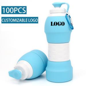 China 20.4 Floz Filter Collapsible Silicone Water Bottles factory