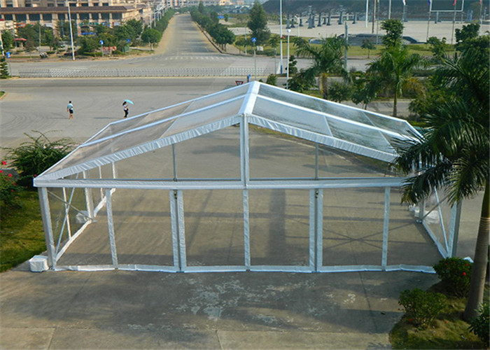 White 15m x 30m Aluminum Frame Tent Transparent PVC Fabric For Commercial Activities