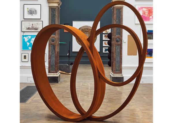Large Art Craft Modern Ribbon Corten Steel Garden Sculpture Contemporary Metal