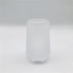 Frosted White Glass Bathroom Accessories Set 6pcs Waterdrop Shape Acid Wash