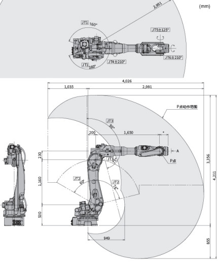 Industrial Robot Hand Yaskawa Welding Robot Arm BX130X 6 Axis