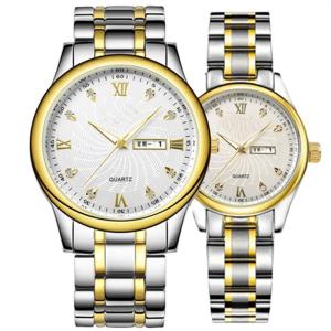 China 5ATM Waterproof Couple Quartz Watch , Sandproof Diamond Couple Watches factory