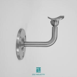 China Polished Adjustable Handrail Bracket / Wall Rail Bracket 90 Degree Elbow Saddle Plate factory