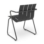 Metal Steel Garden Chair Set with Minimalist Design Plastic Wood Armchair by