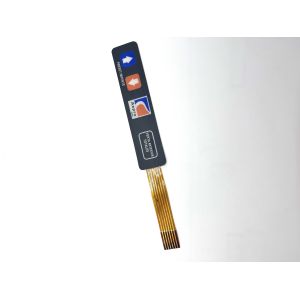 Full Printing Mini Custom Membrane Switch Panel 1.25MM Pitch With Milky LED