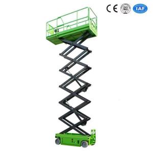 China Green 10 Meters Lifting Height Self Propelled Scissor Lift MEWP With One Year Warranty factory