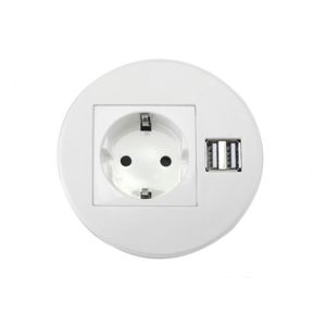 Grommet Mini Type Power Socket Outlet Abs Material Easily Flips Over