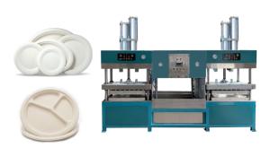 China Pulp Fiber Non Plastic Dishware Making Machine Semi Automatic factory