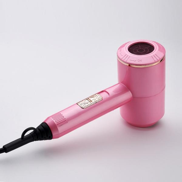Pink Hair Dryer With 3 Professional Attachments For Powerful Wind And Gentle