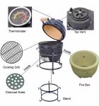 13 Inch Table Top Kamado Charcoal Ceramic Grill for Outdoor Camping Garden RV