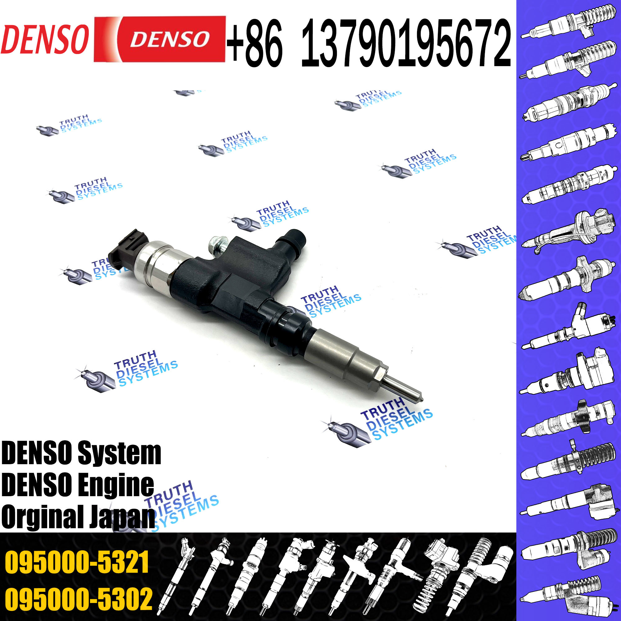 23670-78030 23670-78031 23670-79036 Original Diesel Fuel Injector 0950005321 095000-5321