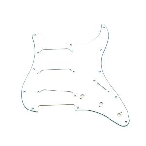 China 3Ply 11 Hole SSS Electric Guitar Pickguard Black Scratch Plate White Back Plate factory
