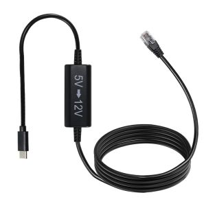 USB-C to 12V Step-Up Cable with Right-Angle DC Plug