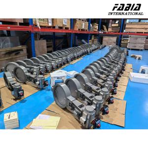 China Pneumatic On Off Hot Exhaust Gas Butterfly Valve High Temperature 500C Stainless Steel factory
