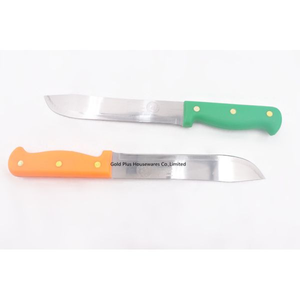 China 0.8mm Premium professional knife plastic handle knife kitchen cutting knives Japan SS high carbon steel chef knife factory