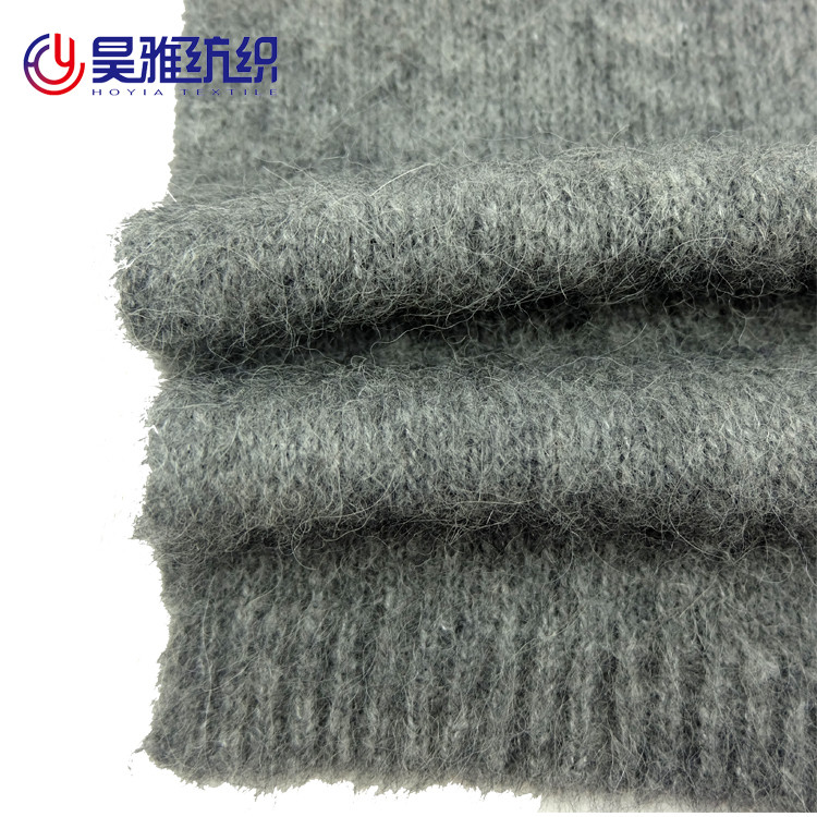 Mixed Wool Brushed Yarn Kid Mohair Wool Blended Boucle Loop Yarn For 5G 7G