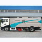 100 Km/H Mini Foton Vacuum Road Sweeper Truck For Thorough Cleaning 95Hp sweeper