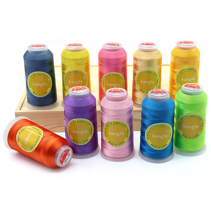 100% Polyester 120d 2 5000y Embroidery Thread for Crochet Machine Production Line