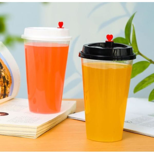 China Milkshake Juice Tea PP Disposable Plastic Cups Custom Printing Vasos 16oz 500ml factory