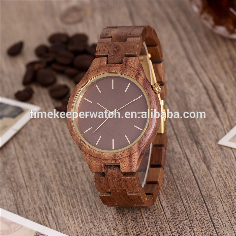 Aliexpress hot selling quartz movement watch Made out of red sandal watch timekeeper wood watch for men