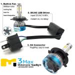 COB Bead Motorcycle Headlights With Die Cast Aluminum Parts And Fan Cooling