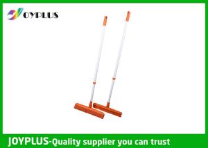 China JOYPLUS Home Rubber Sweeper Broom , Rubber Push Broom With Handle 120cm factory