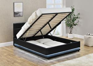 China Faxu Leather Ottoman Storage Bed factory